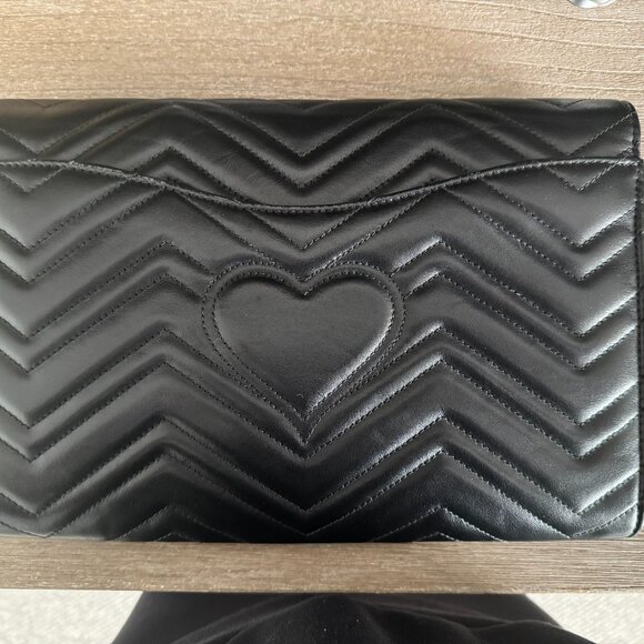 Gucci Calfskin Matelasse GG Marmont Clutch Black - Picture 3 of 11